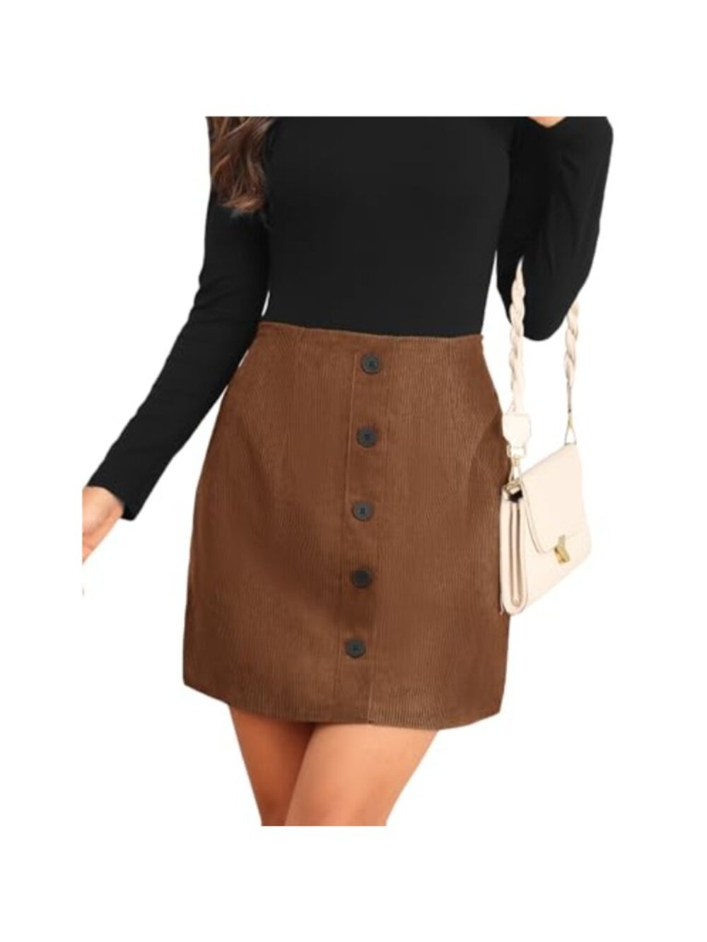 High Waisted Plaid A-Line Pencil Mini Skirt